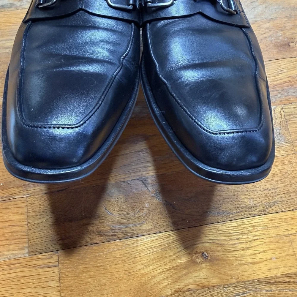 Brunomagli Nardo Mens 12 M Penny Loafers Shoes Black Leather 